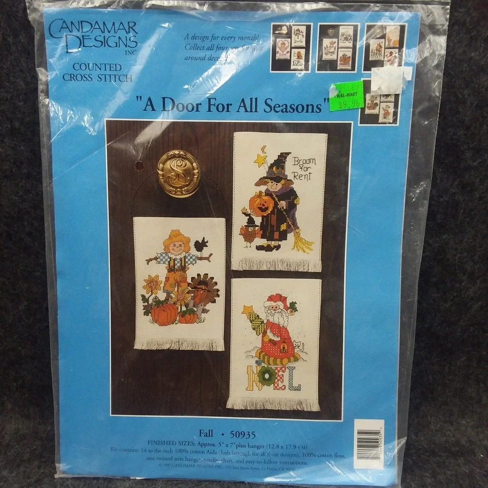 Candamar Designs Counted Cross‎ Stitch A Door For All Seasons Spring Summer Fall
